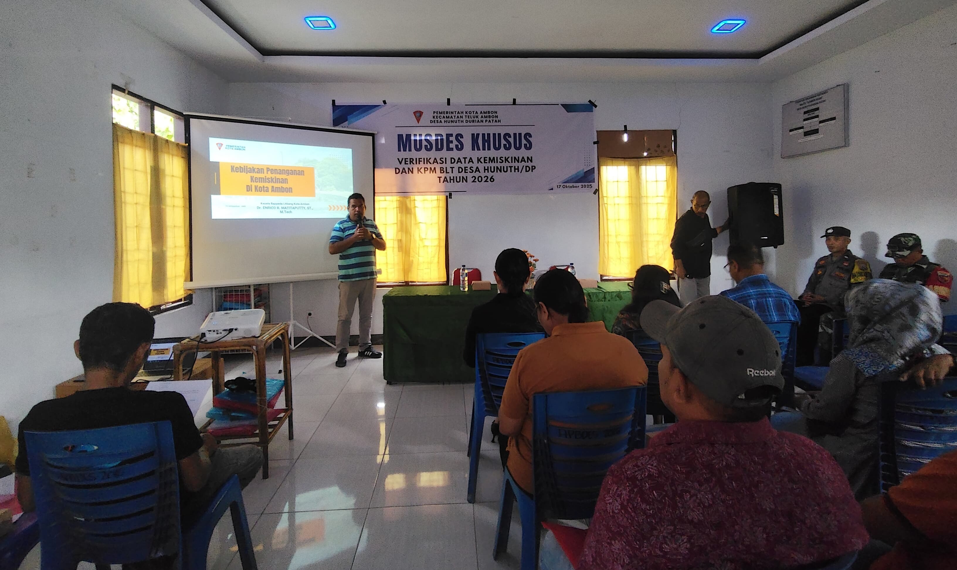 Musdes Khusus Verifikasi Data Kemiskinan Desa Hunuth Tahun 2025